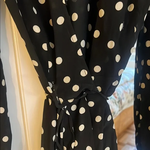 Realisation Par Black and White Polka Dot Silk Dress - Picture 3 of 3